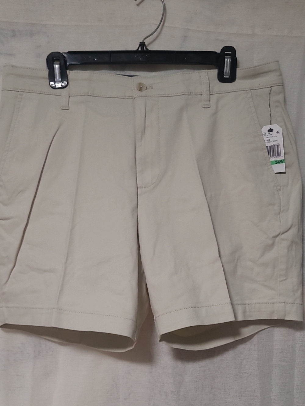Nautica Men's Flat Front Shorts in Light Beige